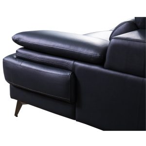 Casa Moderno 2 Seater Navy Leather Sofa IF-7110